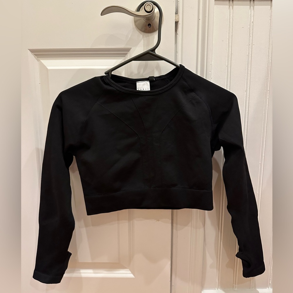 AYBL long sleeve cropped workout shirt. NWT